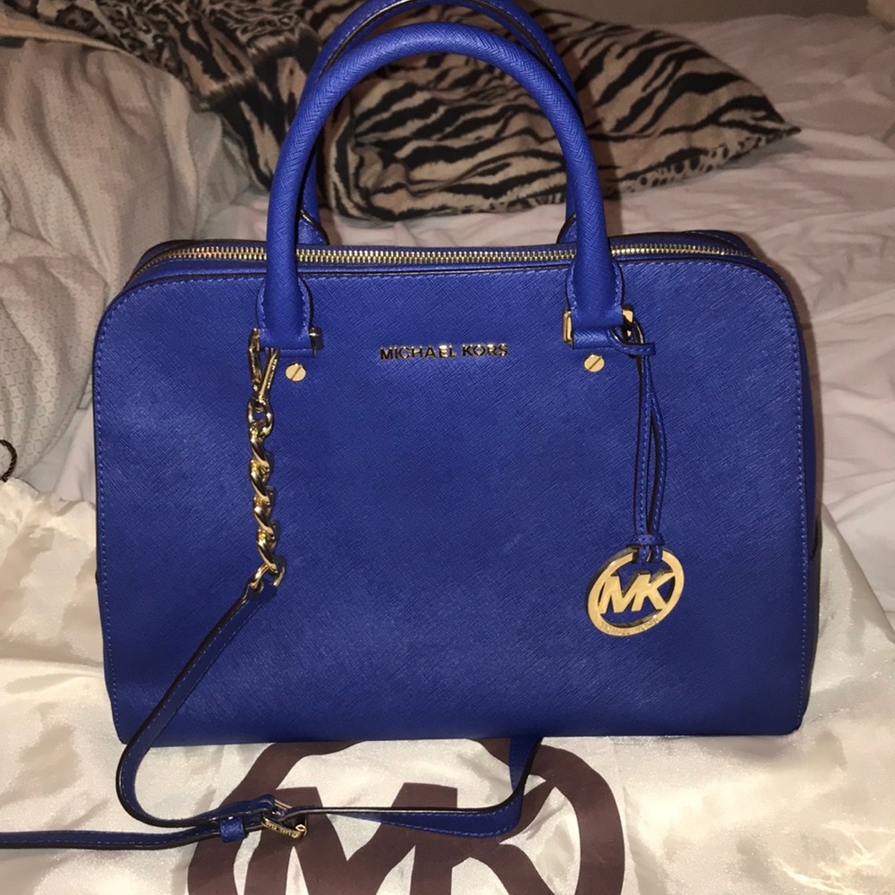 Michael Kors top handle saffino leather bag